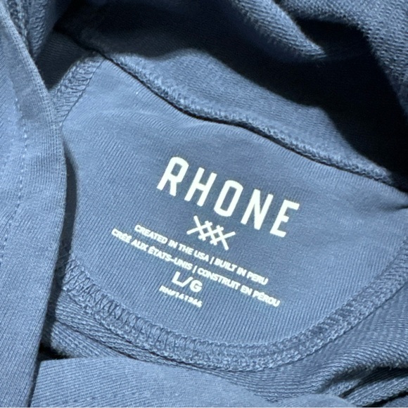 Rhone Mens Large Bolinas Beach Hoodie Pullover Blue Athleisure Workout - Picture 6 of 10